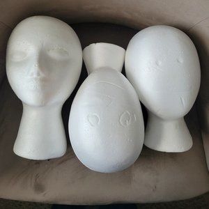 styrofoam head x 3